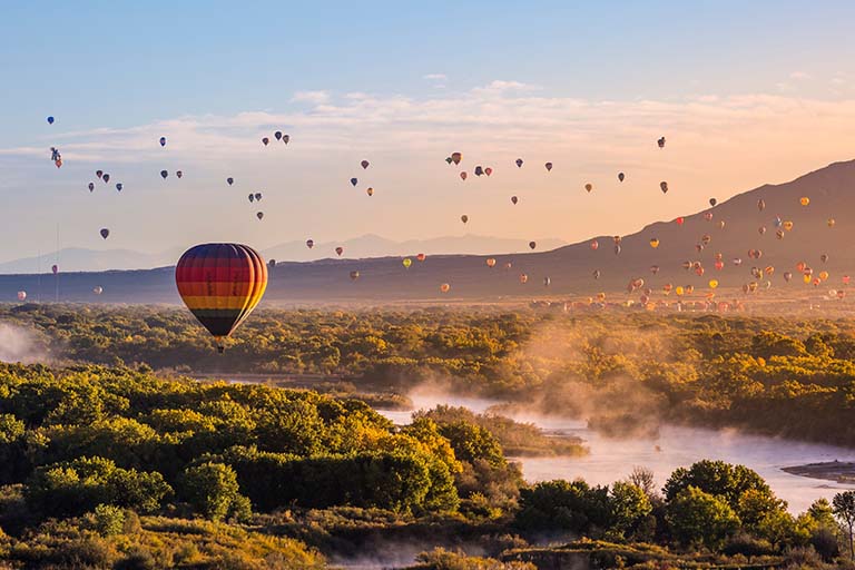 air balloons over new mexico